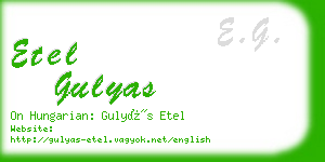 etel gulyas business card